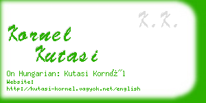 kornel kutasi business card